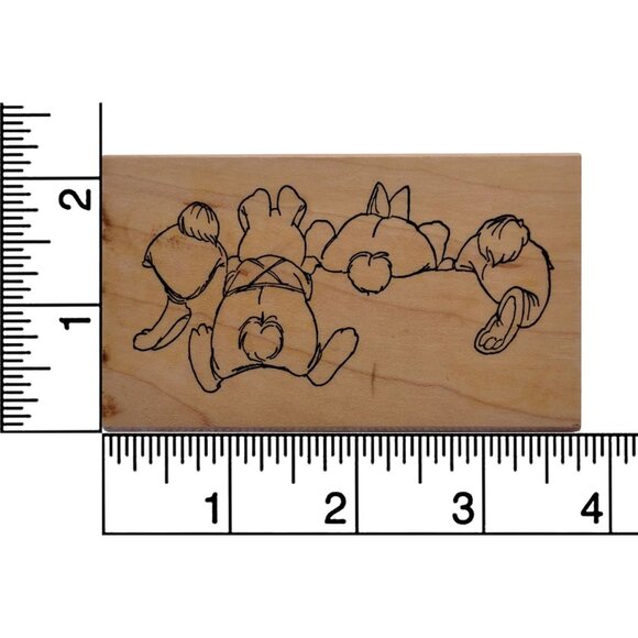 Art Impressions Rubber Stamp "U-1748 Back" 1999 Bunny Design For Crafts & Scrapb - Picture 3 of 4